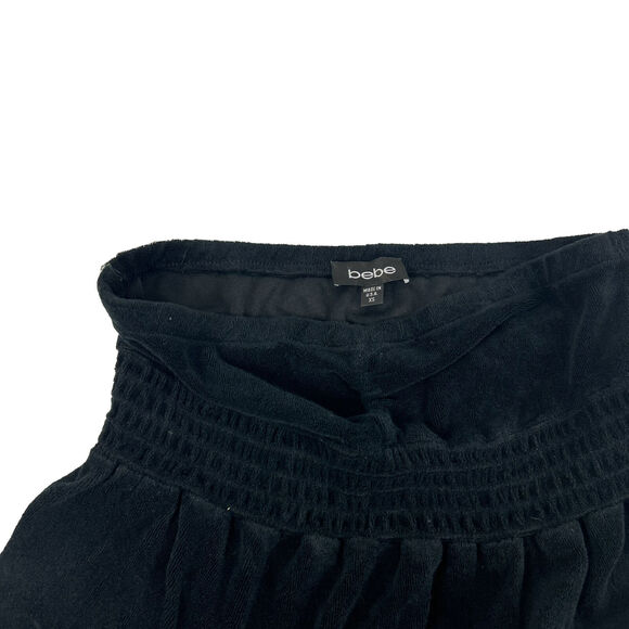 bebe Dress Swimwear Cover XS Black Ruffles Circle B Sleeveless Mini Y2k - Picture 6 of 11